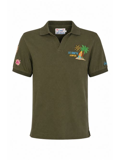 Polo Charles in cotone con ricamo Surfer Mc2 Saint Barth | CHS000108480L